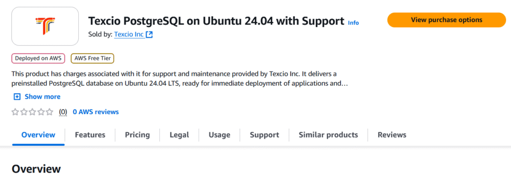 Texcio PostgreSQL on Ubuntu 24.04 with Support